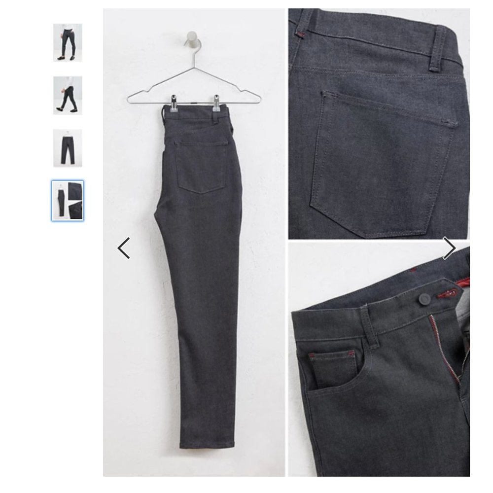 ASOS Raw "Smart" Skinny Denim, 30x32, Dark Grey